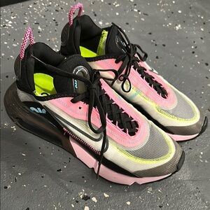 Nike Women's Air Max 2090 Pink and Black Shoes